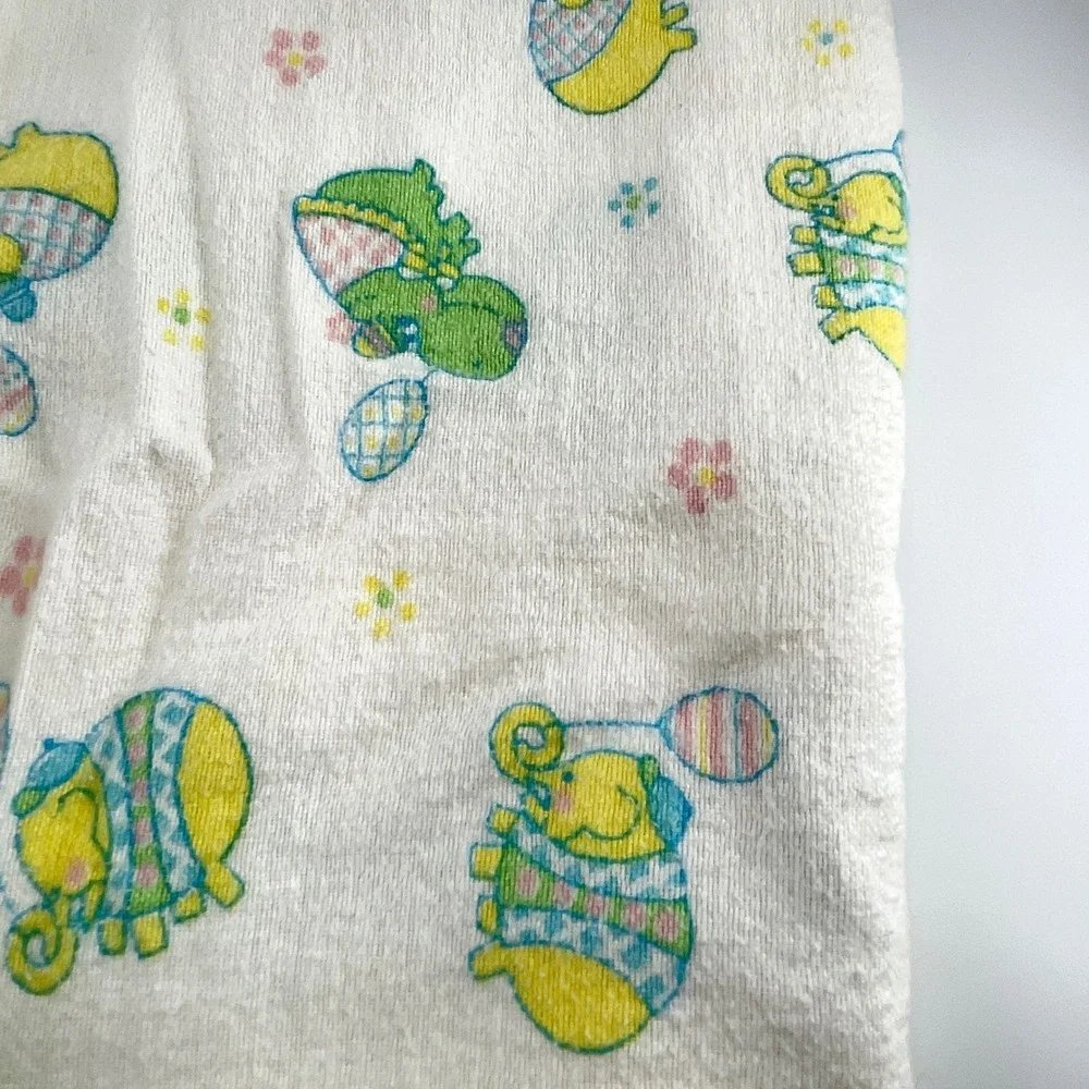 Baby Care Receiving Blanket Set 2 Pack Vintage Teddy Bear Elephant 30x40 Cotton